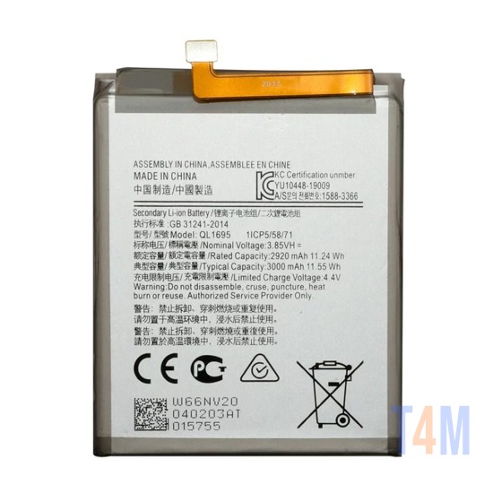 Bateria QL1695 para Samsung Galaxy A01/SM-A015F 3000mAh
